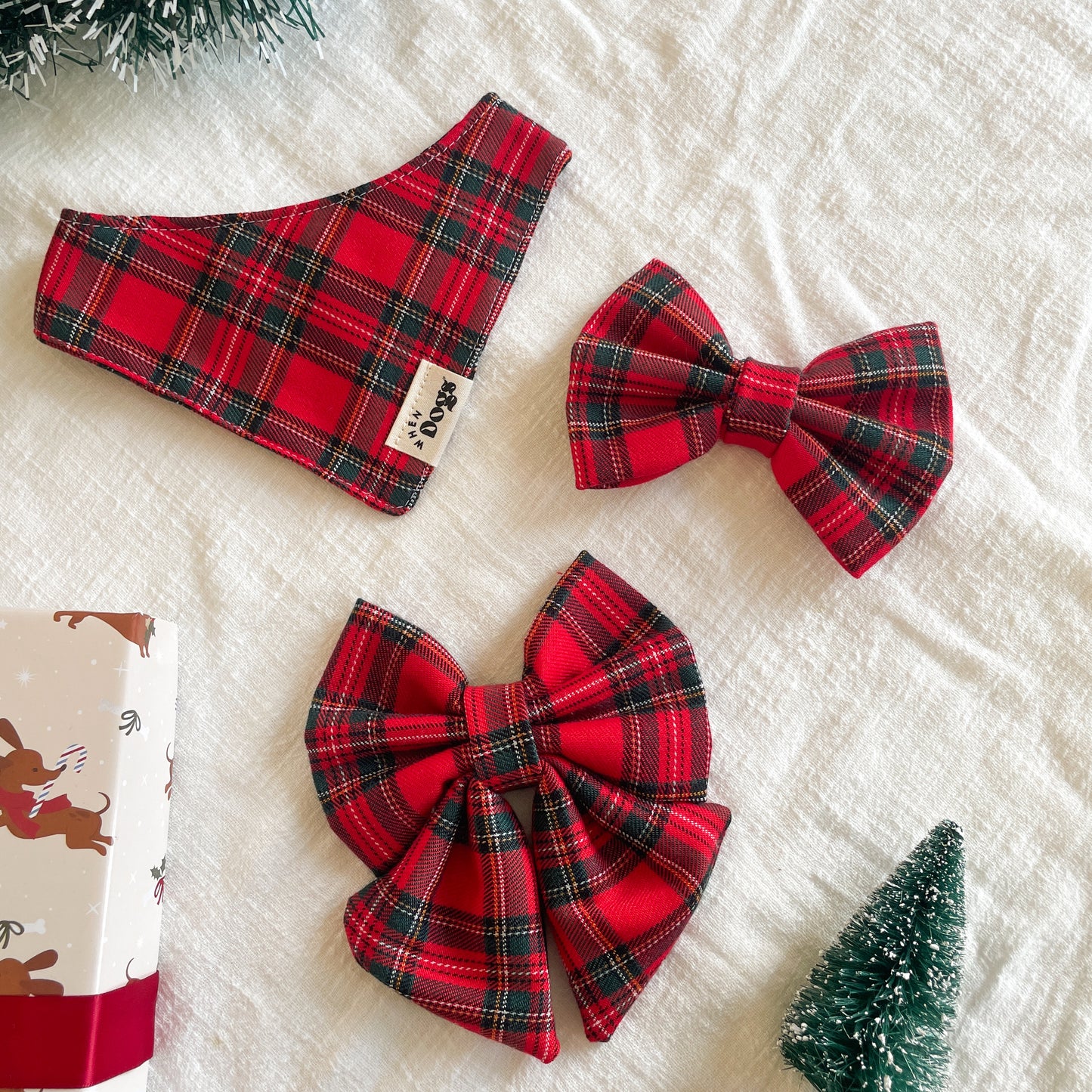 Red Tartan Bandana | Holly & Jolly