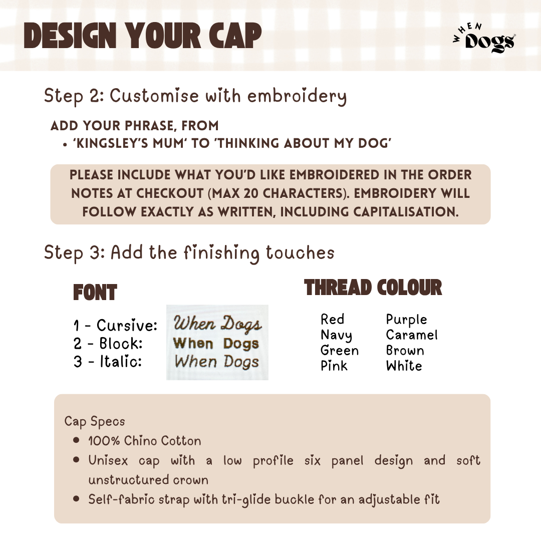 Customisable Embroidered Cap | Design Your Own