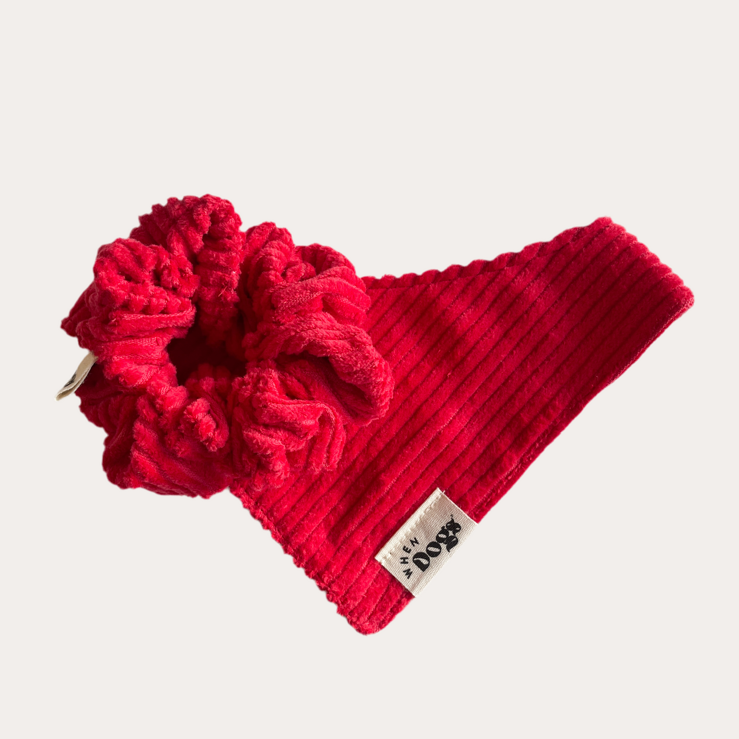 Scarlet Corduroy | Snap-On Bandana
