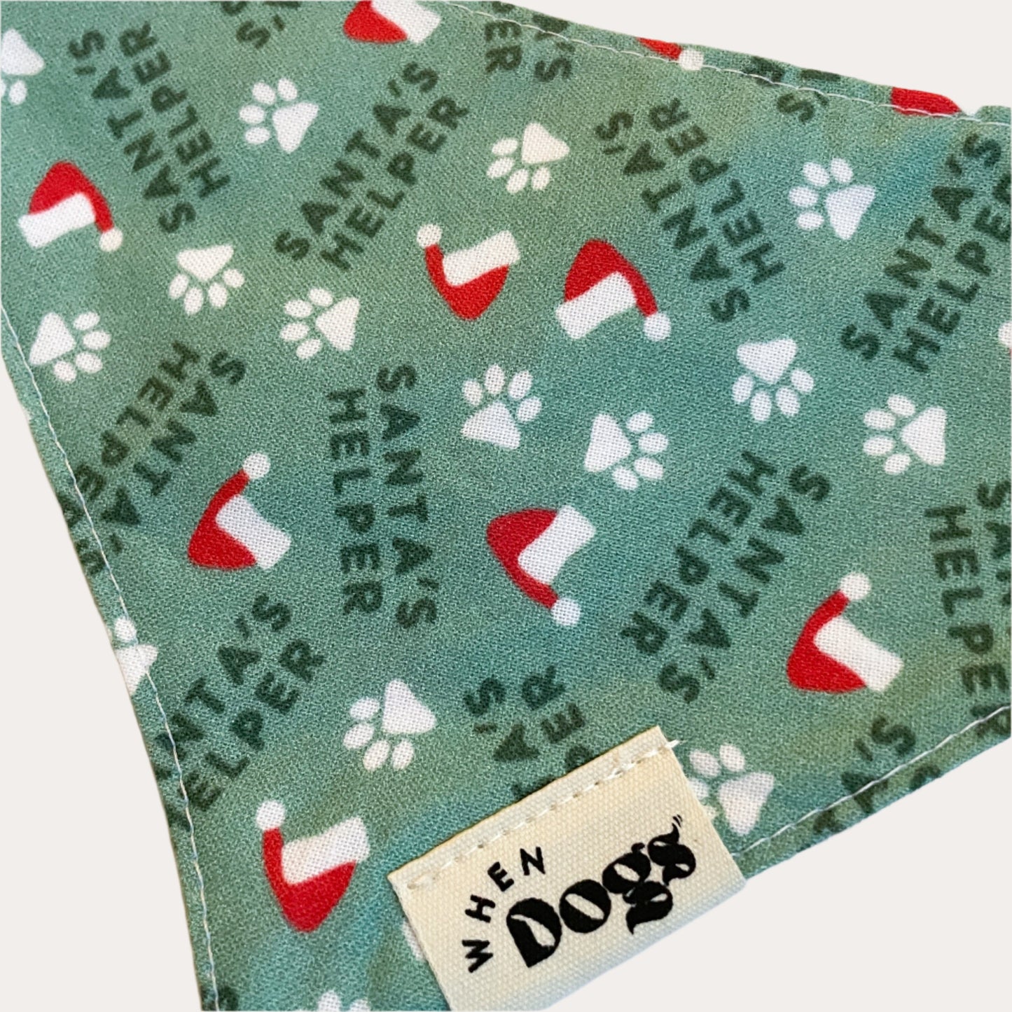 Official Gift Sniffer & Santa’s Helper Reversible Bandana | Holly & Jolly
