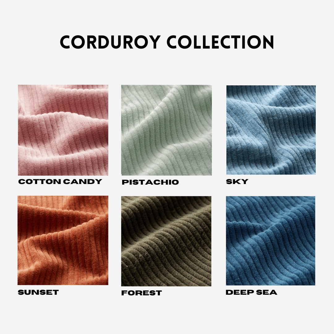 Scarlet Corduroy | Snap-On Bandana