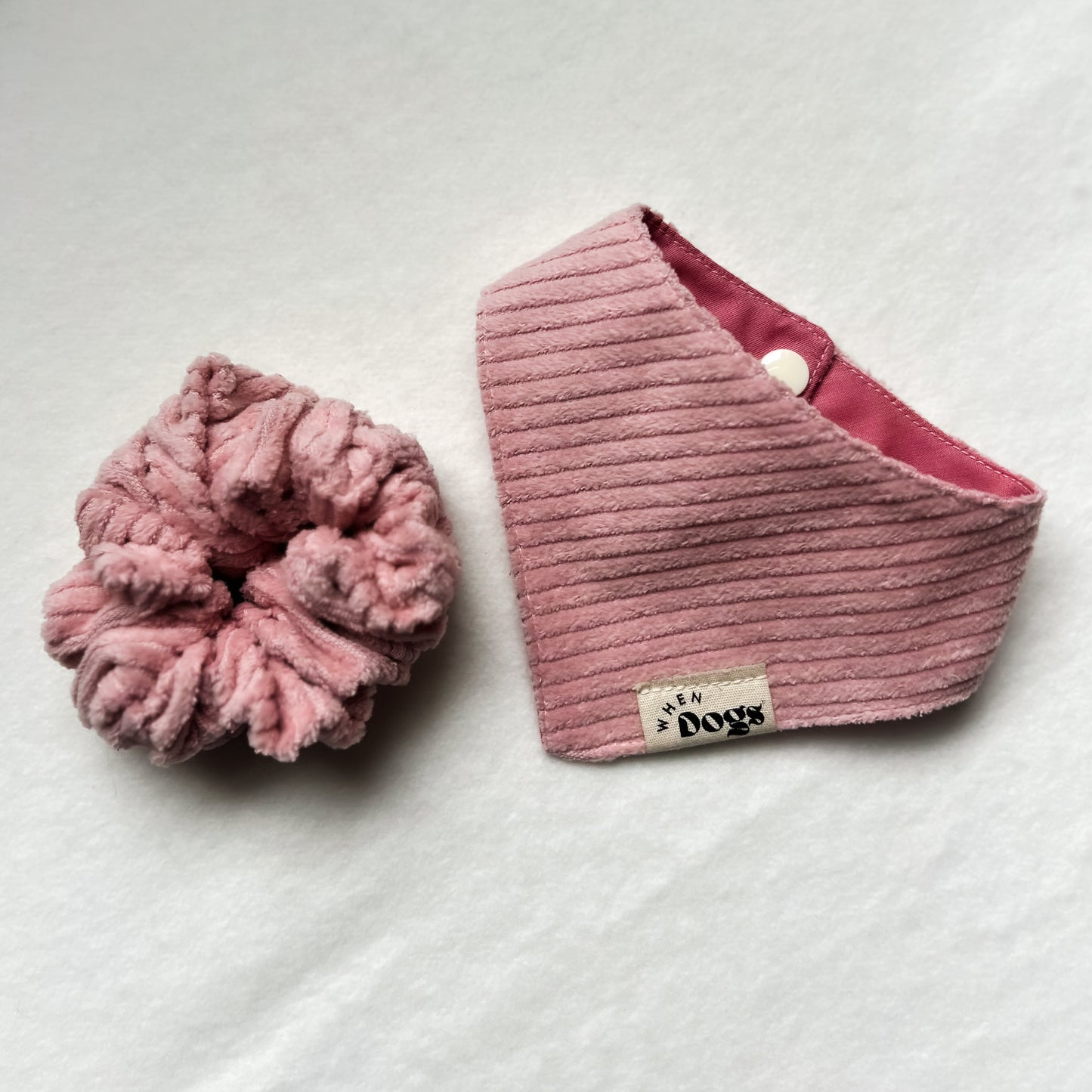 Cotton Candy Corduroy | Snap-On Bandana