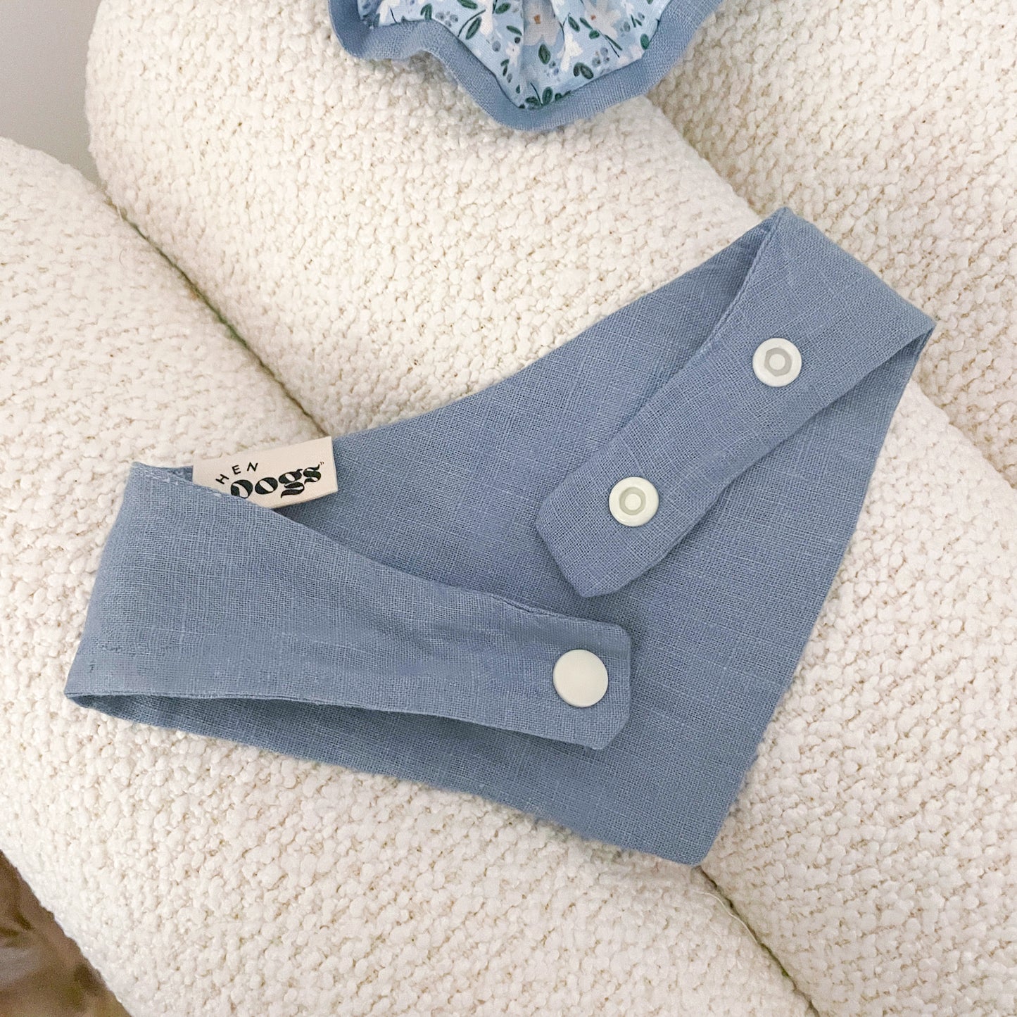 Forget-Me-Not Powder Blue Bandana, Bow Tie, and Scrunchie Set (Value: £38) | Spring Fling