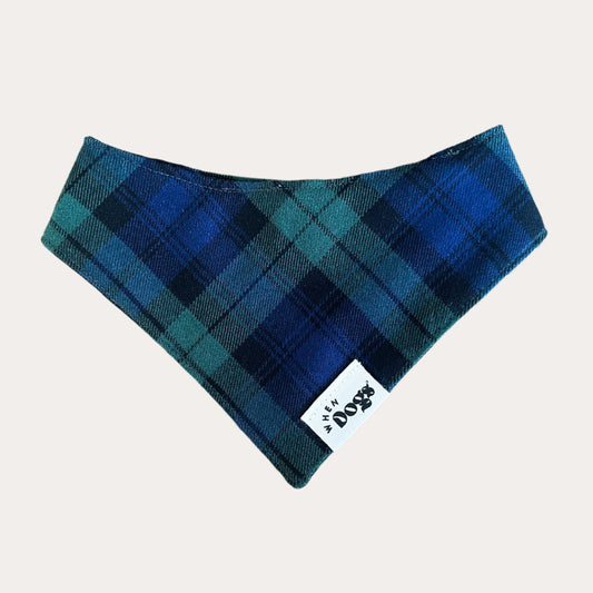 Green & Navy Blue Tartan Bandana | Holly & Jolly