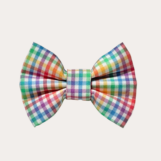 Rainbow Plaid | Bow Tie