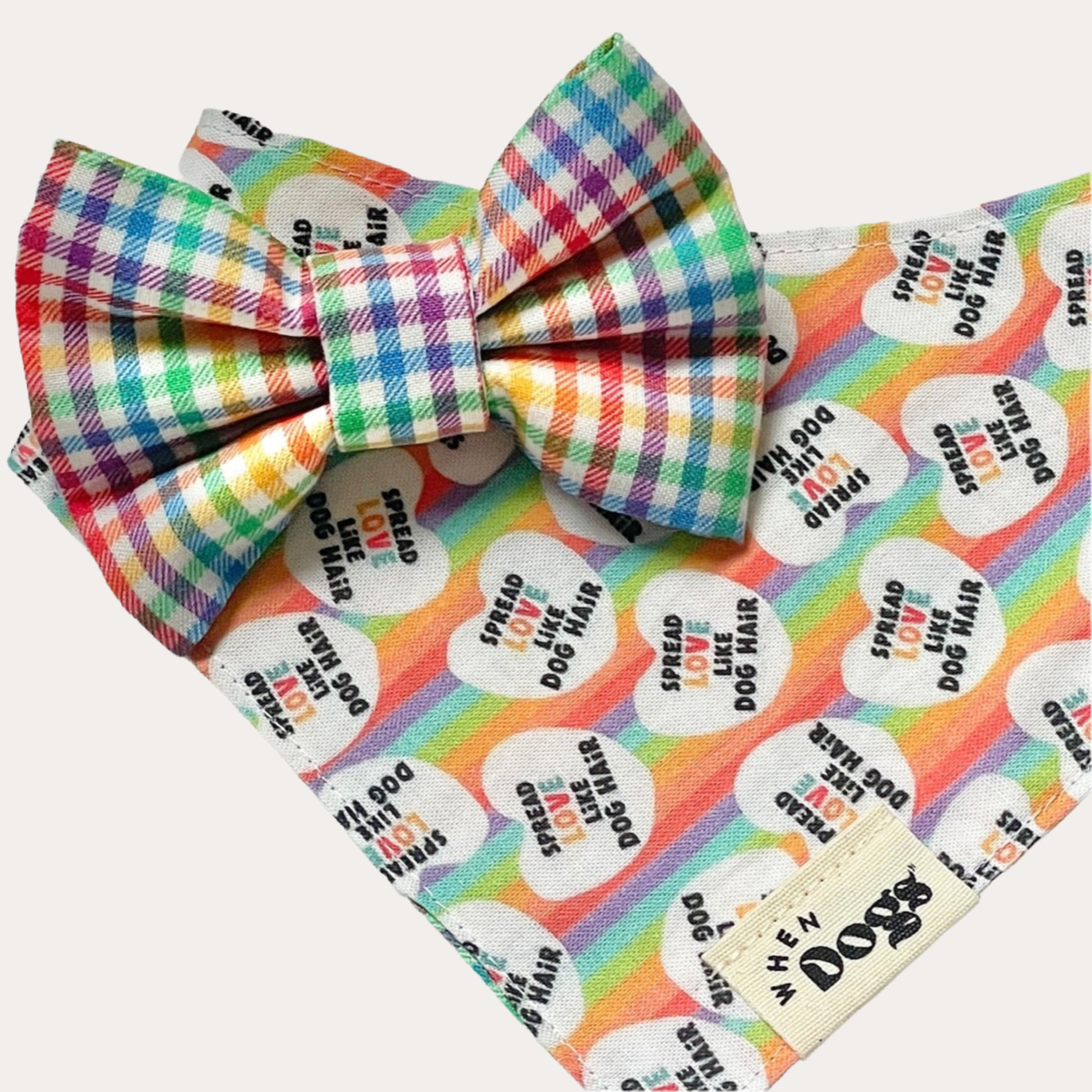 Rainbow Plaid | Bow Tie