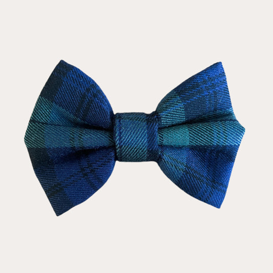 Green & Navy Blue Tartan Bow Tie | Holly & Jolly