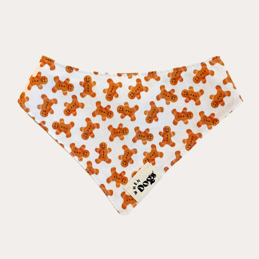 Gingerbread Man & Candy Cane Reversible Bandana | Holly & Jolly