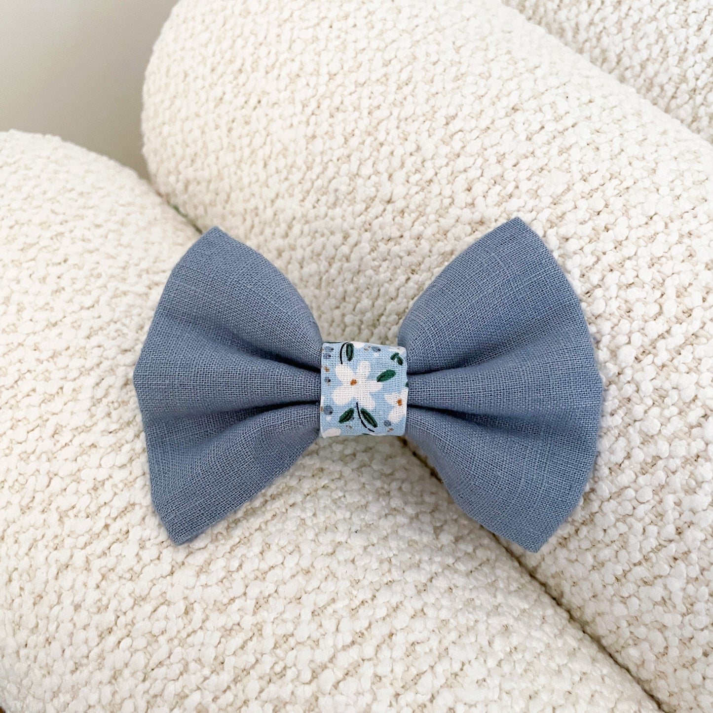 Forget-Me-Not Powder Blue Bandana, Bow Tie, and Scrunchie Set (Value: £38) | Spring Fling