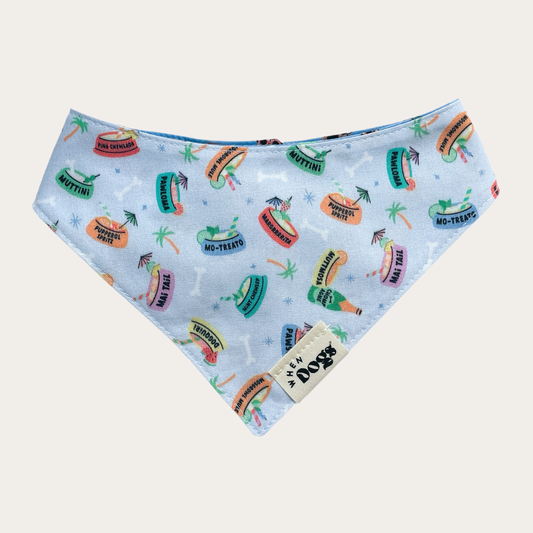 Yappy Hour & Shady Dogs | Reversible Snap-On Bandana