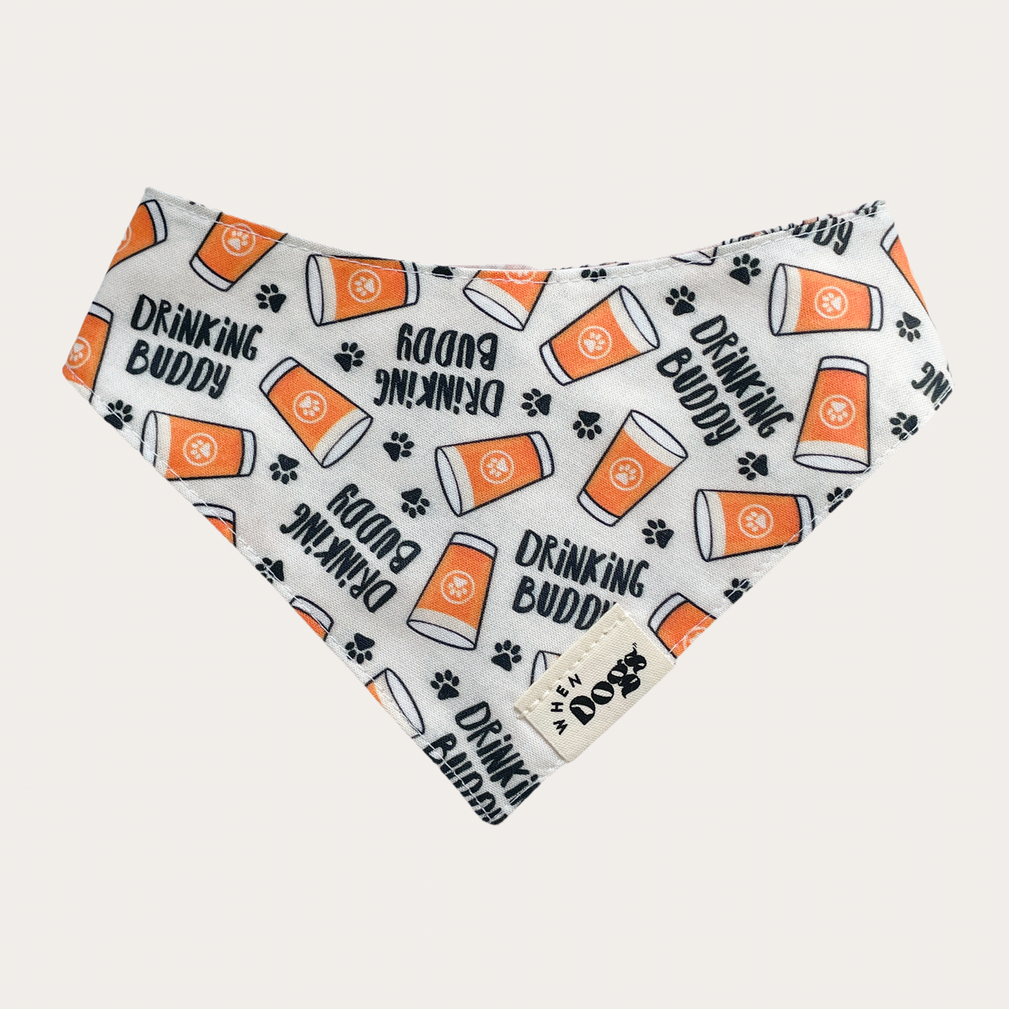 Pup Cups & Drinking Buddy | Reversible Snap-On Bandana