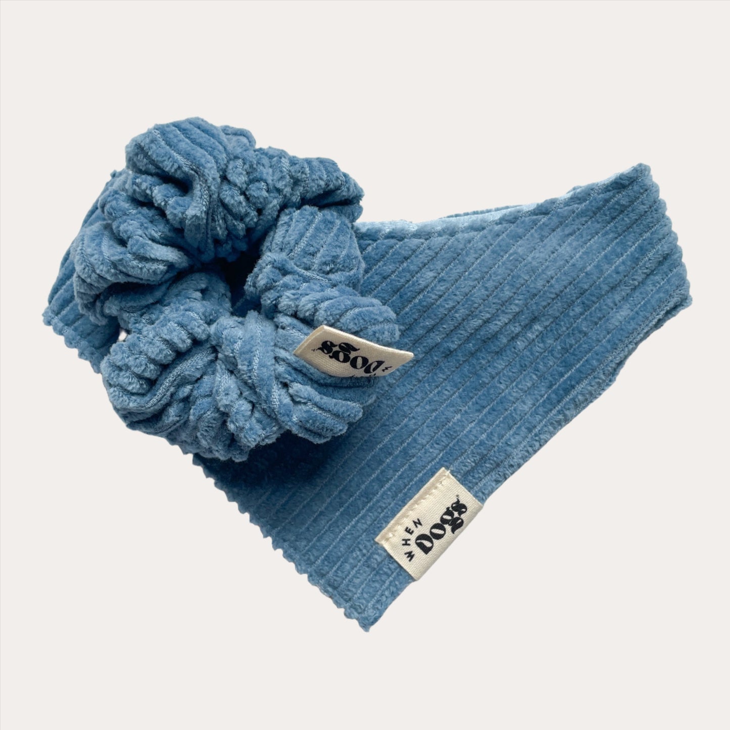 Sky Corduroy | Snap-On Bandana