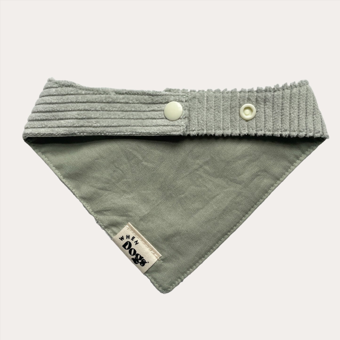 Pistachio Corduroy | Snap-On Bandana