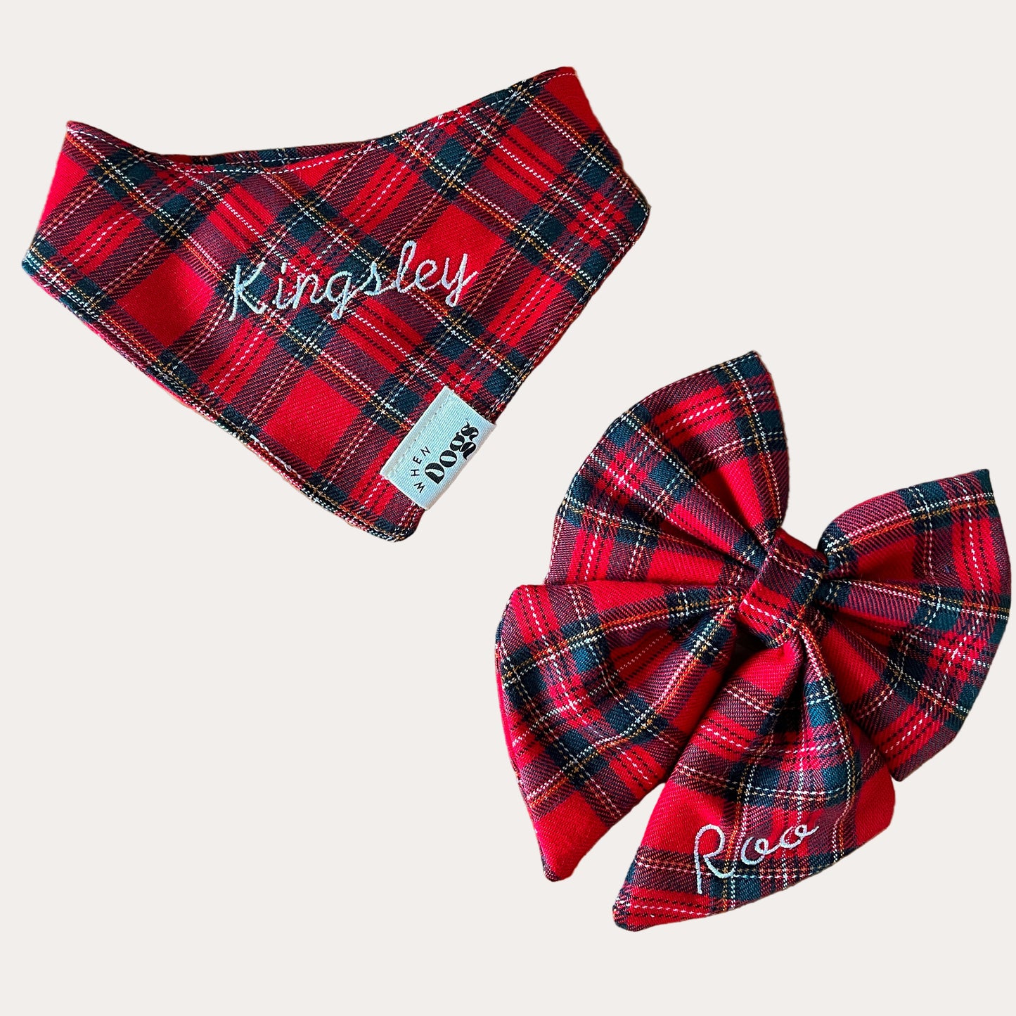 Red Tartan Sailor Bow | Festive Collection