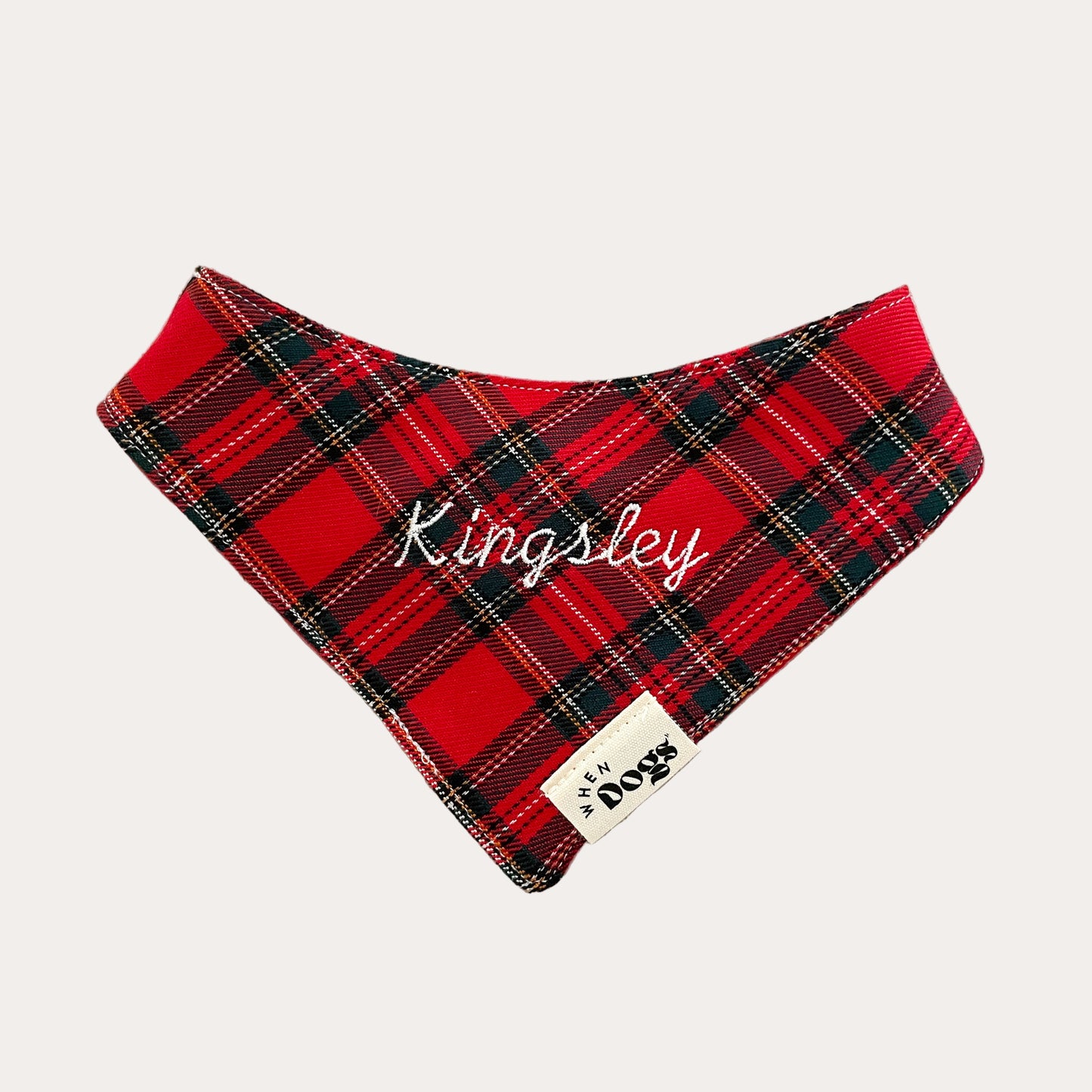 Customised Red Tartan Accessories Bundle