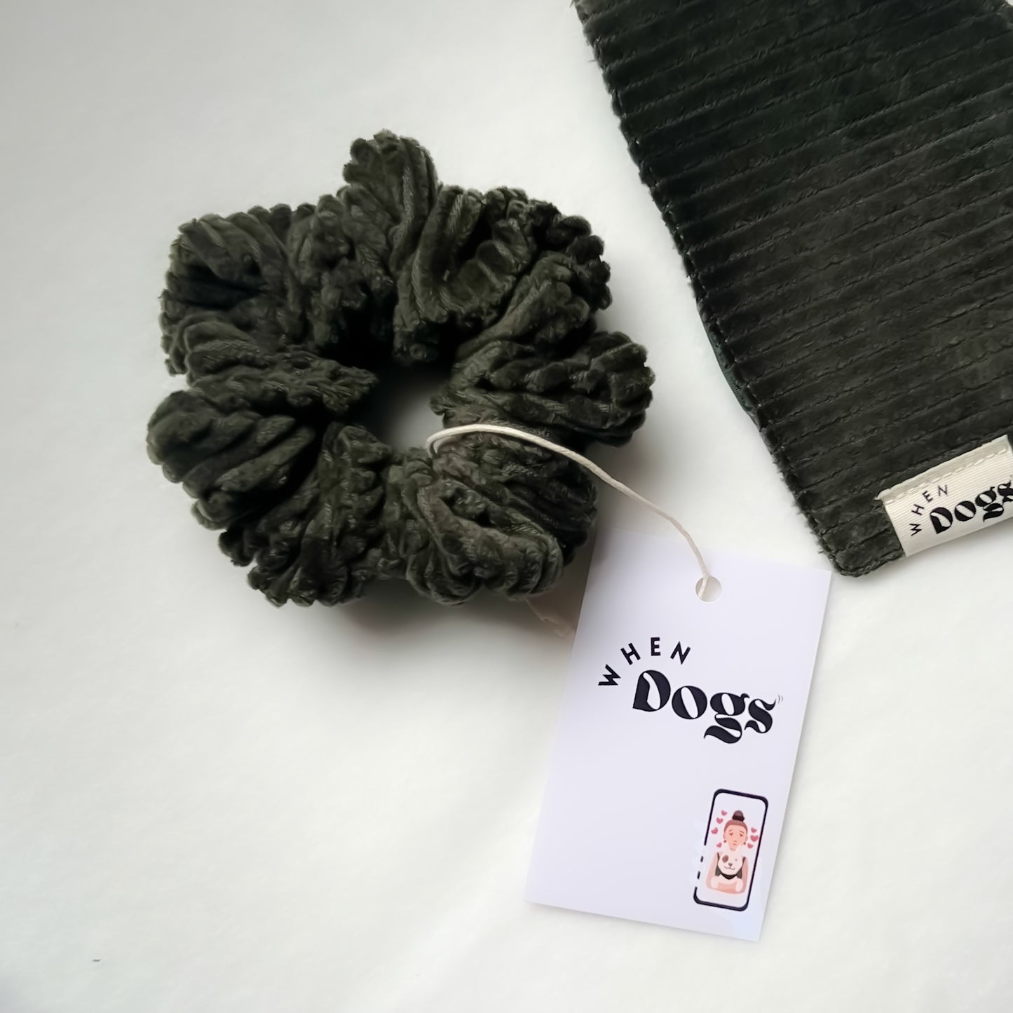 Forest Corduroy Scrunchie